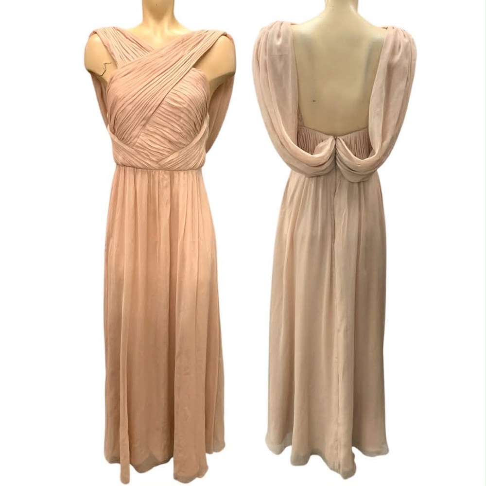 ASOS NWT Blush Pink Draped Maxi Dress Size S